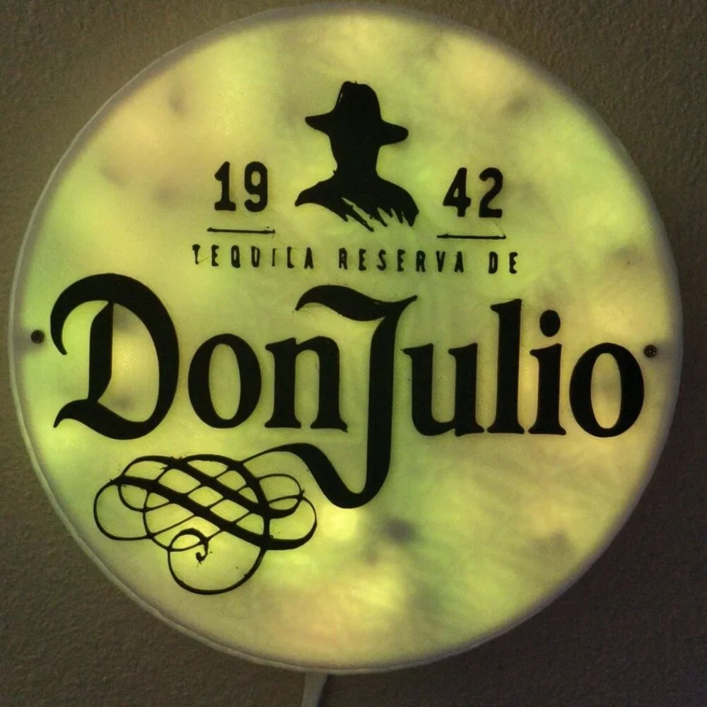 3D Printed Tequila Don Julio RGB LED Bar Sign With Remote Control ...